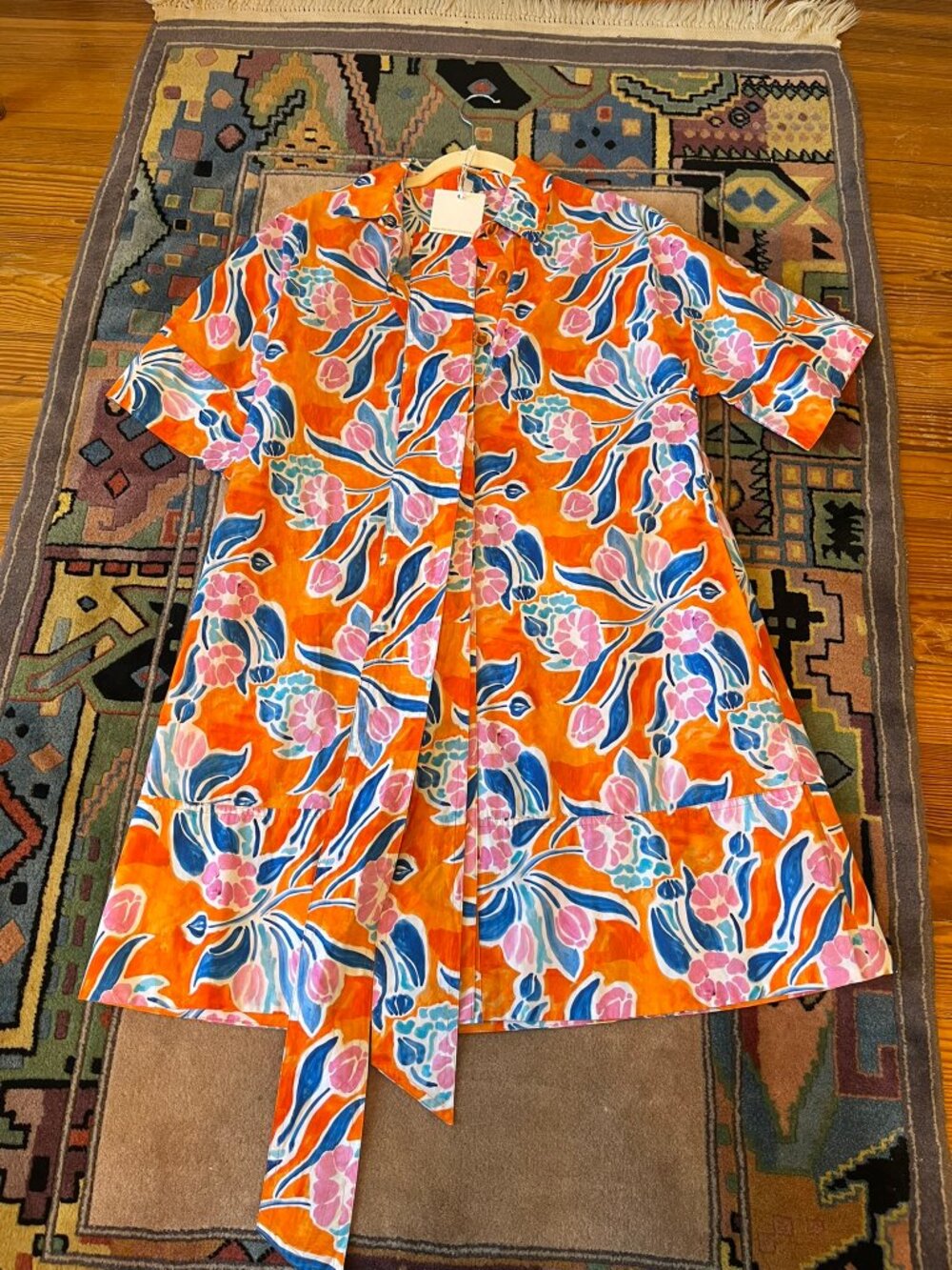 Rachel Antonoff Miriam Floral Shirt Dress and Belt NWT